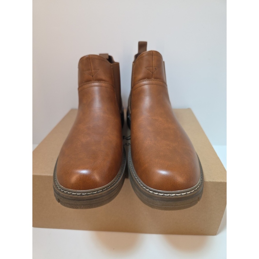 Jonsen Milan Mens 12 Chelsea Shoe Ankle Memory Foam Boot Brown AMY8119A - Picture 3 of 9